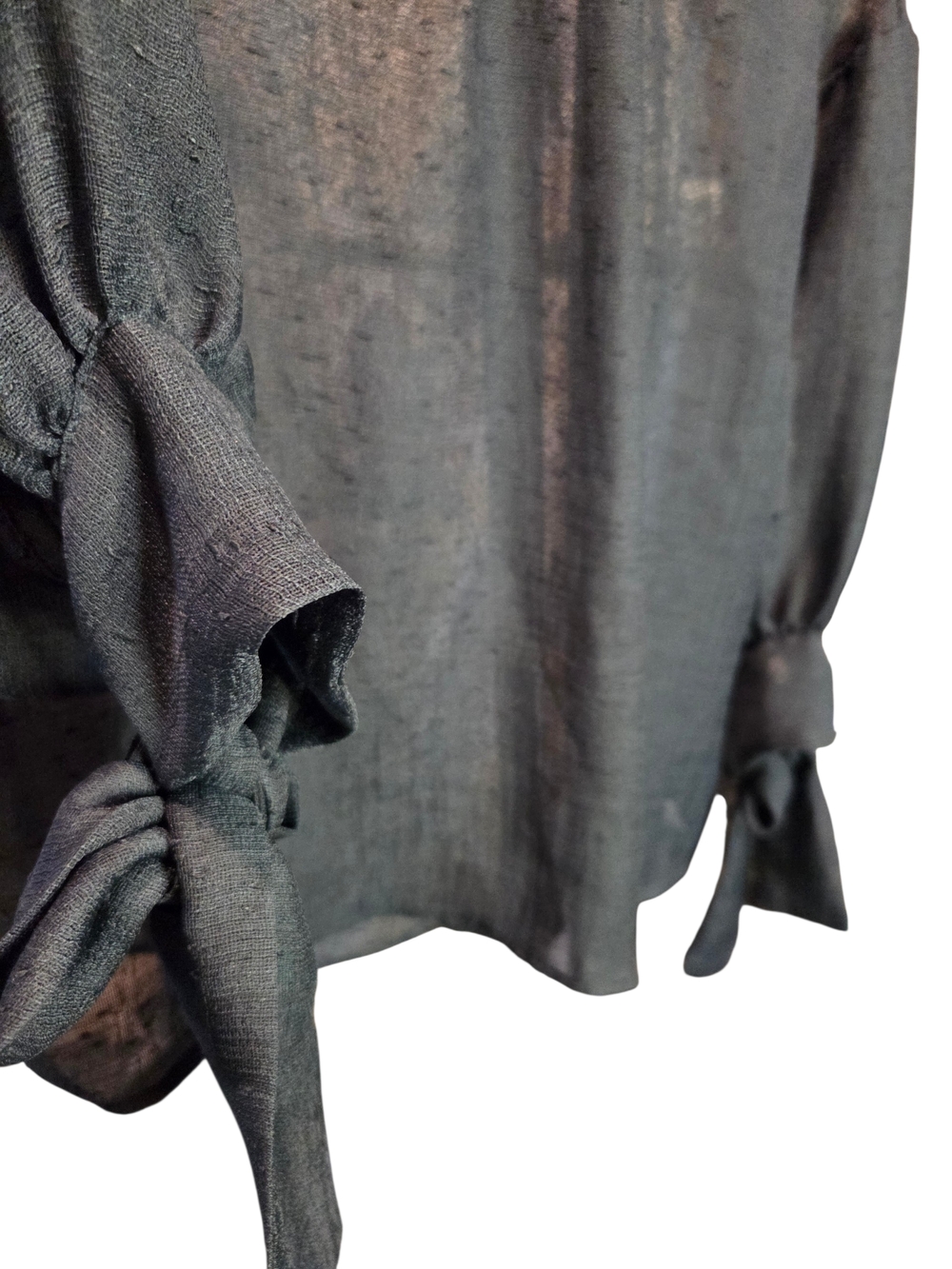 Zara Sheer Tie-Sleeve Blouse - Picture 4 of 6